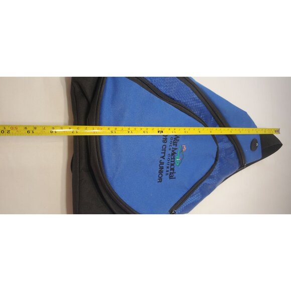 Port Authority Honeycomb Sling Crossbody Bag Blue Embroidered - Picture 8 of 9